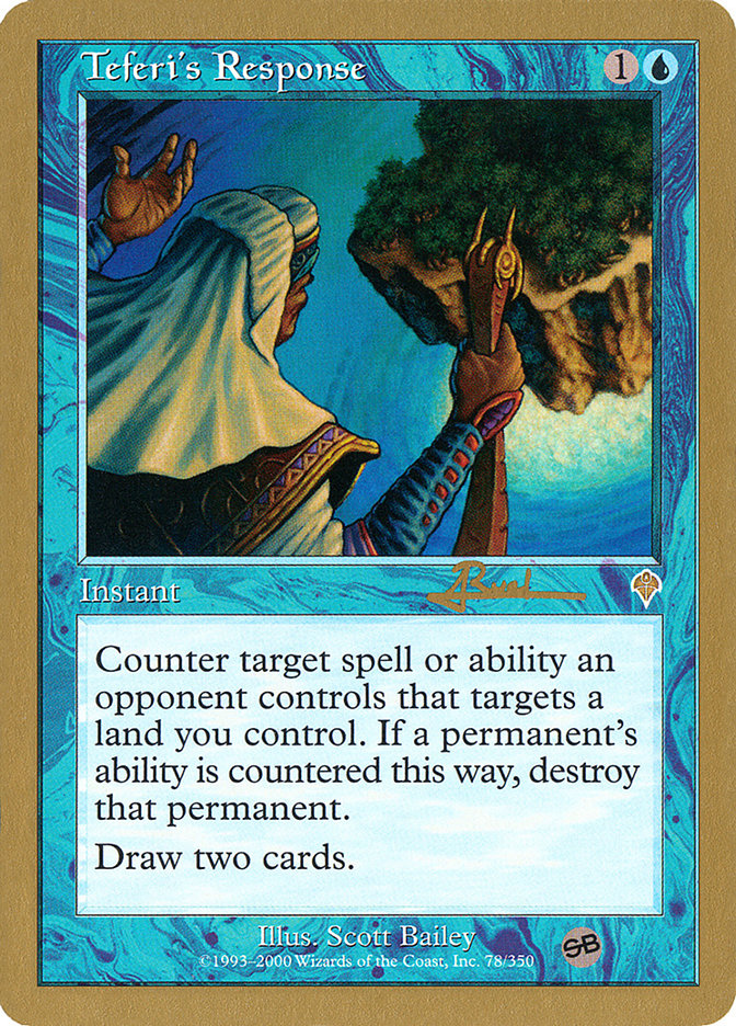 Teferi's Response (Antoine Ruel) (SB) [World Championship Decks 2001] | Yard's Games Ltd