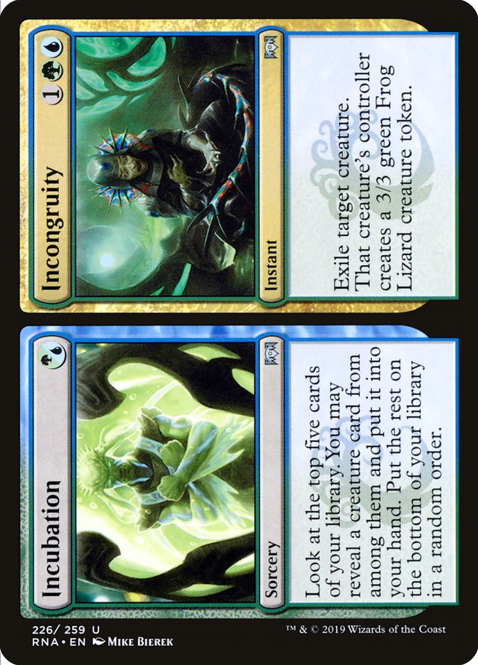 Incubation // Incongruity [Ravnica Allegiance] | Yard's Games Ltd