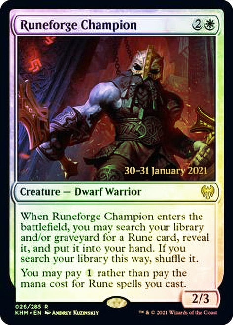 Runeforge Champion [Kaldheim Prerelease Promos] | Yard's Games Ltd