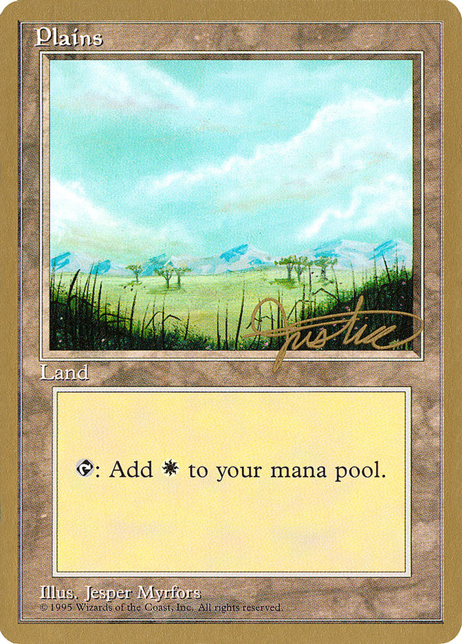 Plains (mj365) (Mark Justice) [Pro Tour Collector Set] | Yard's Games Ltd