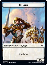 Knight // Food (17) Double-Sided Token [Throne of Eldraine Tokens] | Yard's Games Ltd