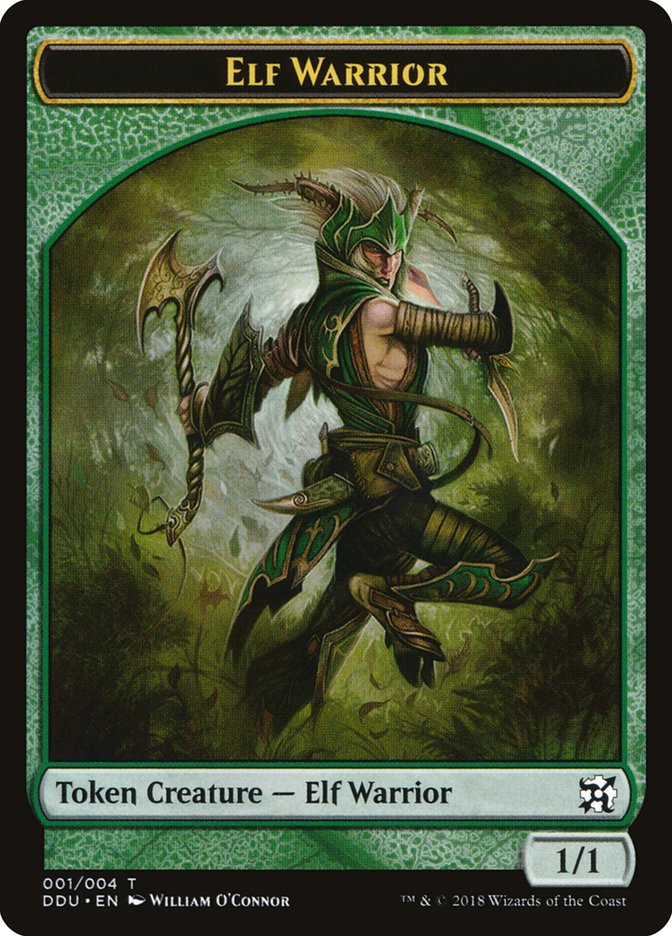 Elf Warrior Token [Duel Decks: Elves vs. Inventors Tokens] | Yard's Games Ltd