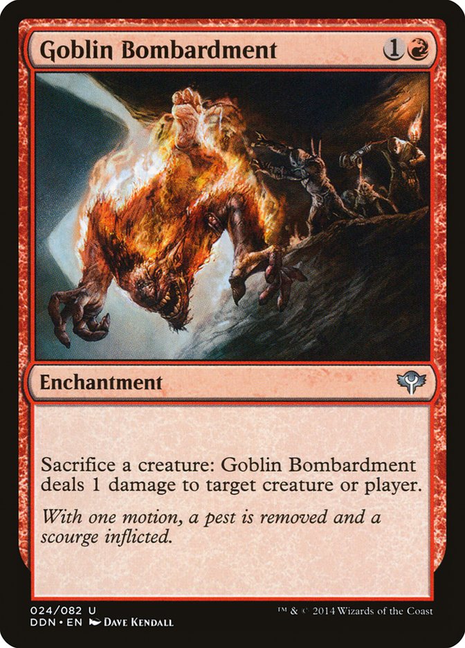 Goblin Bombardment [Duel Decks: Speed vs. Cunning] | Yard's Games Ltd