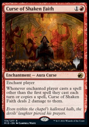 Curse of Shaken Faith (Promo Pack) [Innistrad: Midnight Hunt Promos] | Yard's Games Ltd