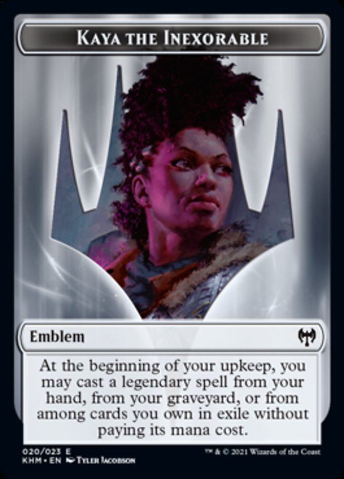 Kaya the Inexorable Emblem [Kaldheim Tokens] | Yard's Games Ltd