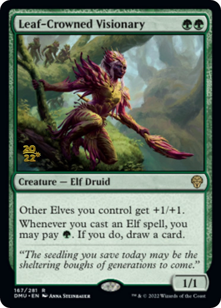 Leaf-Crowned Visionary [Dominaria United Prerelease Promos] | Yard's Games Ltd