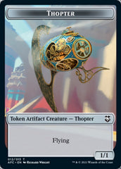 Thopter // Treasure Double-Sided Token [Dungeons & Dragons: Adventures in the Forgotten Realms Commander Tokens] | Yard's Games Ltd