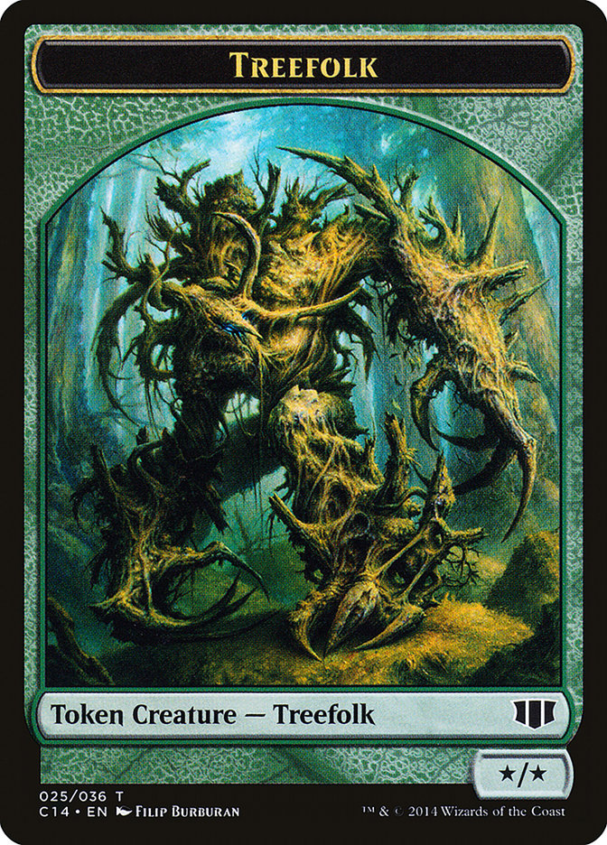 Treefolk // Wolf Double-Sided Token [Commander 2014 Tokens] | Yard's Games Ltd