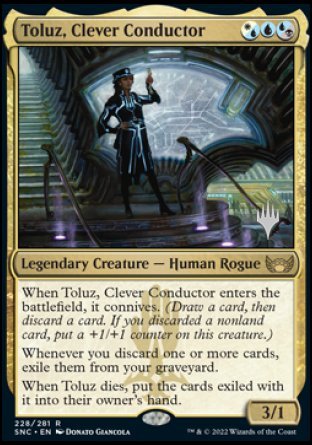 Toluz, Clever Conductor (Promo Pack) [Streets of New Capenna Promos] | Yard's Games Ltd