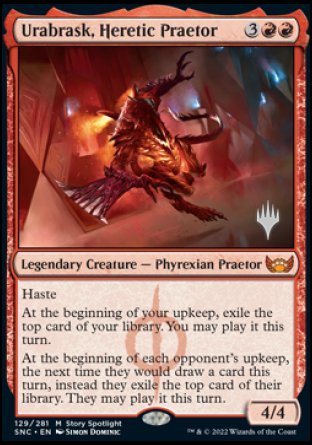 Urabrask, Heretic Praetor (Promo Pack) [Streets of New Capenna Promos] | Yard's Games Ltd