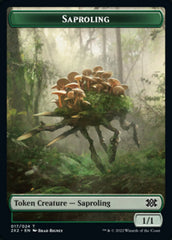 Saproling // Treasure Double-Sided Token [Double Masters 2022 Tokens] | Yard's Games Ltd