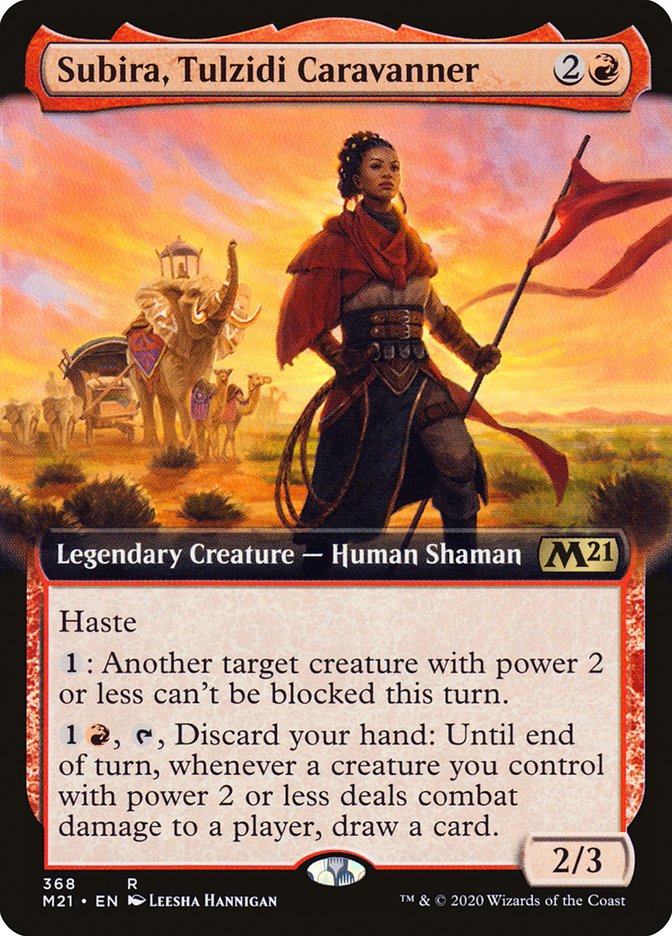 Subira, Tulzidi Caravanner (Extended Art) [Core Set 2021] | Yard's Games Ltd