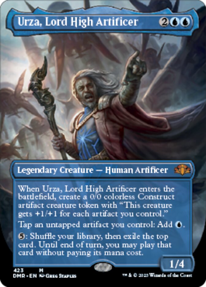 Urza, Lord High Artificer (Borderless Alternate Art) [Dominaria Remastered] | Yard's Games Ltd