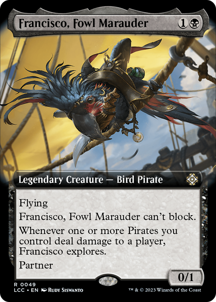 Francisco, Fowl Marauder (Extended Art) [The Lost Caverns of Ixalan Commander] | Yard's Games Ltd