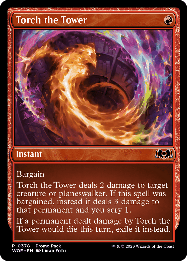 Torch the Tower (Promo Pack) [Wilds of Eldraine Promos] | Yard's Games Ltd