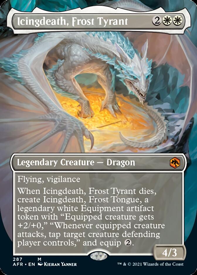 Icingdeath, Frost Tyrant (Borderless Alternate Art) [Dungeons & Dragons: Adventures in the Forgotten Realms] | Yard's Games Ltd