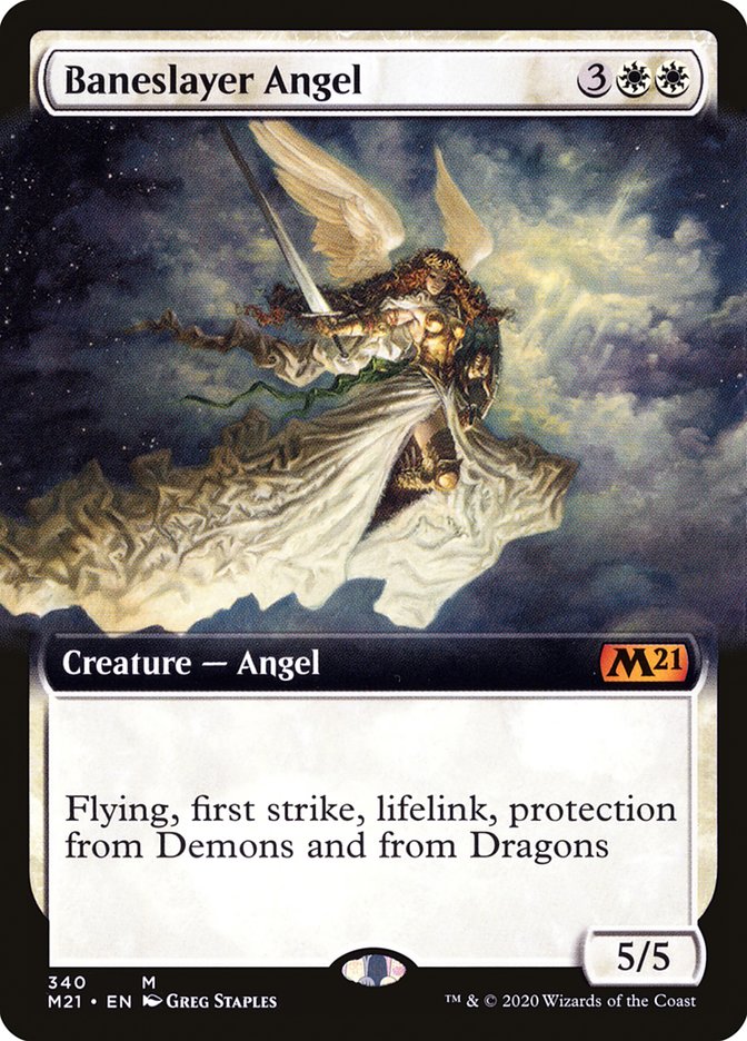 Baneslayer Angel (Extended Art) [Core Set 2021] | Yard's Games Ltd