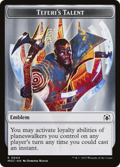 Elemental (02) // Teferi's Talent Emblem Double-Sided Token [March of the Machine Commander Tokens] | Yard's Games Ltd