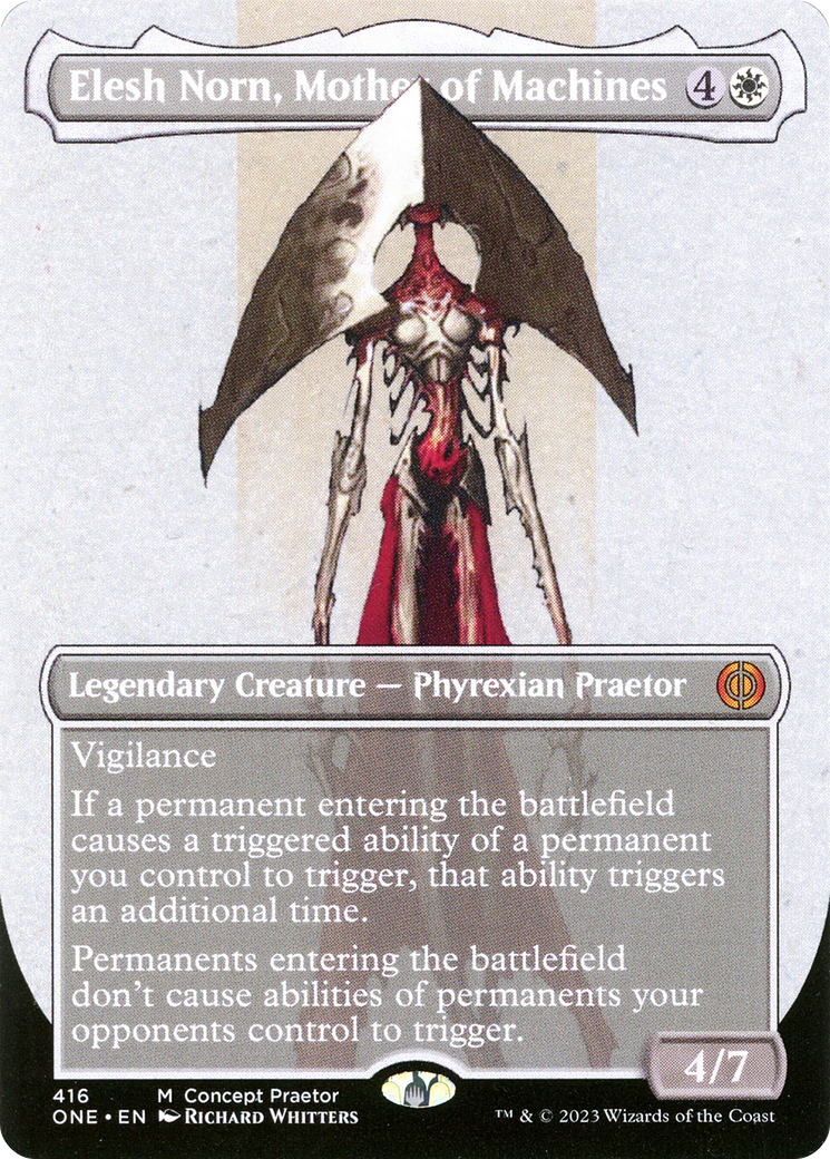 Elesh Norn, Mother of Machines (Borderless Concept Praetors) [Phyrexia: All Will Be One] | Yard's Games Ltd