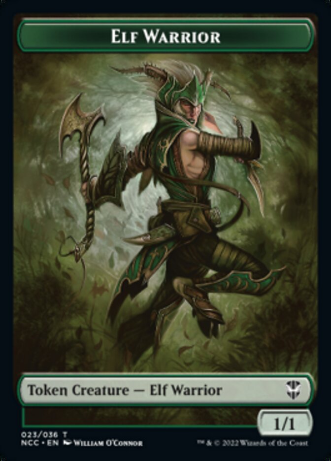 Elf Warrior // Wurm Double-Sided Token [Streets of New Capenna Commander Tokens] | Yard's Games Ltd