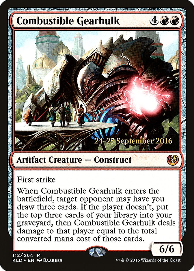 Combustible Gearhulk [Kaladesh Prerelease Promos] | Yard's Games Ltd