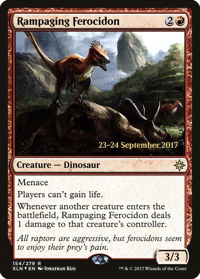 Rampaging Ferocidon [Ixalan Prerelease Promos] | Yard's Games Ltd