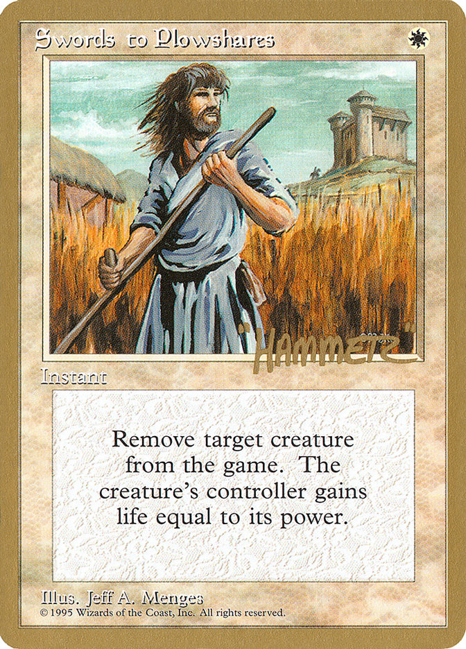 Swords to Plowshares (Shawn "Hammer" Regnier) [Pro Tour Collector Set] | Yard's Games Ltd