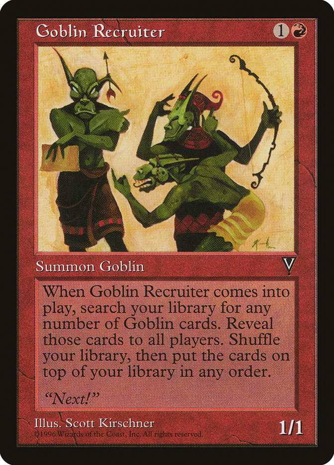 Goblin Recruiter [Visions] | Yard's Games Ltd