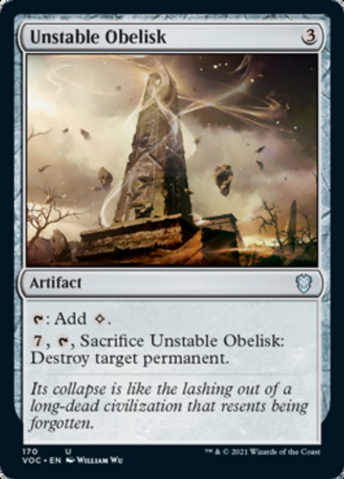 Unstable Obelisk [Innistrad: Crimson Vow Commander] | Yard's Games Ltd