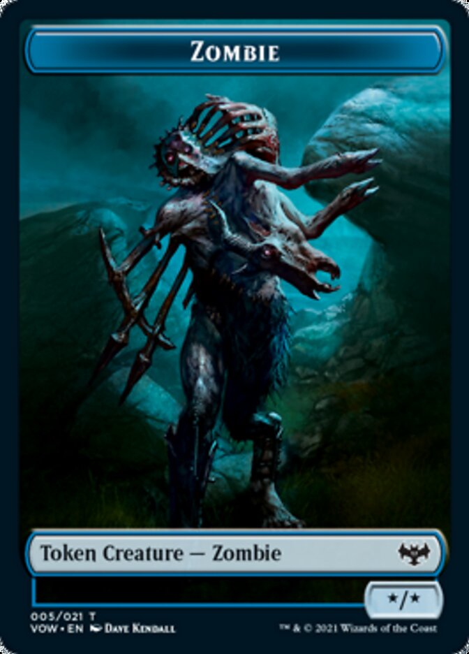 Zombie Token (005) [Innistrad: Crimson Vow Tokens] | Yard's Games Ltd