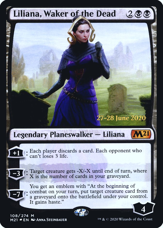 Liliana, Waker of the Dead [Core Set 2021 Prerelease Promos] | Yard's Games Ltd