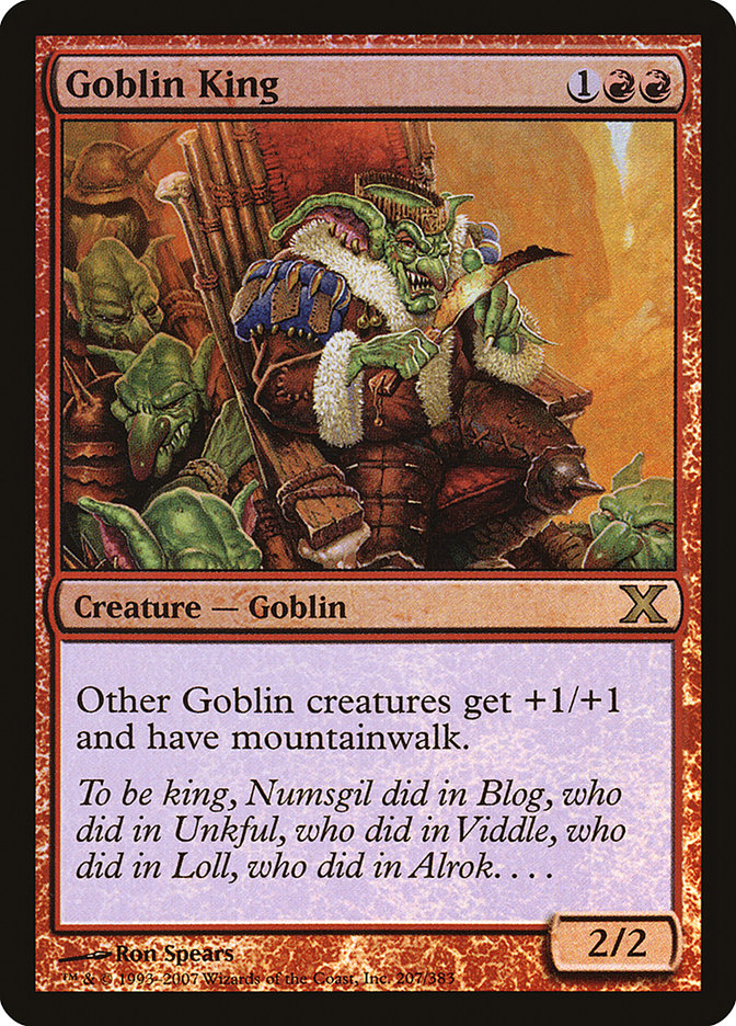 Goblin King (Premium Foil) [Tenth Edition] | Yard's Games Ltd