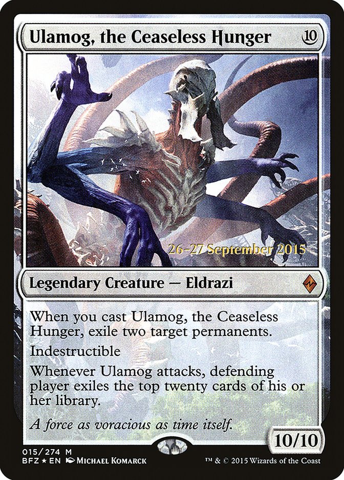 Ulamog, the Ceaseless Hunger [Battle for Zendikar Prerelease Promos] | Yard's Games Ltd