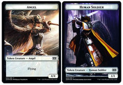 Angel // Human Soldier Double-Sided Token [Double Masters Tokens] | Yard's Games Ltd