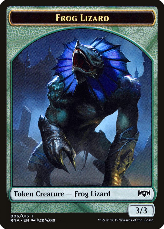 Ooze // Frog Lizard Double-Sided Token [Ravnica Allegiance Guild Kit Tokens] | Yard's Games Ltd