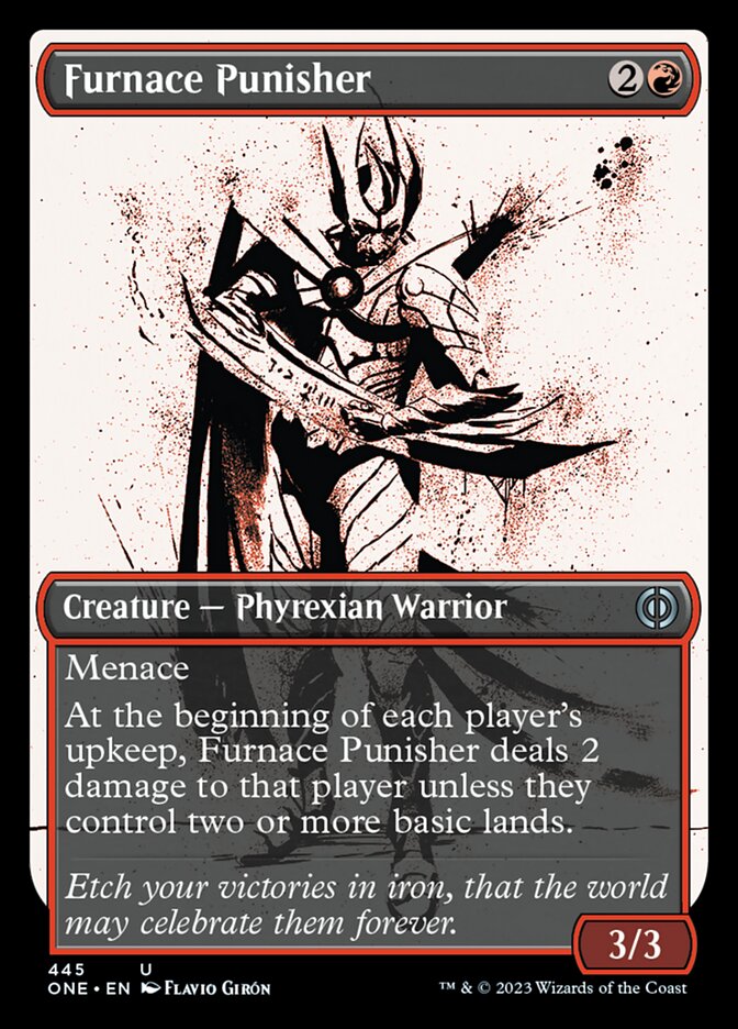 Furnace Punisher (Showcase Ichor Step-and-Compleat Foil) [Phyrexia: All Will Be One] | Yard's Games Ltd