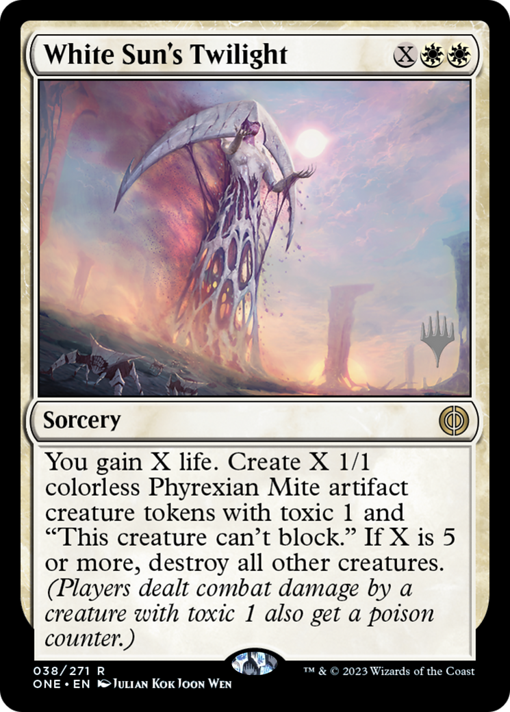 White Sun's Twilight (Promo Pack) [Phyrexia: All Will Be One Promos] | Yard's Games Ltd