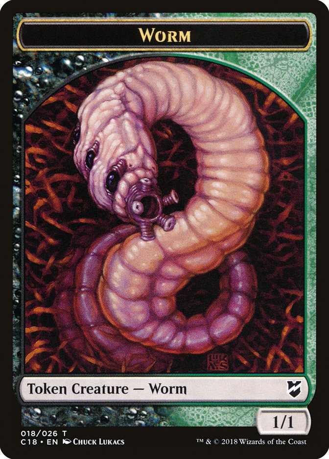 Worm Token [Commander 2018 Tokens] | Yard's Games Ltd