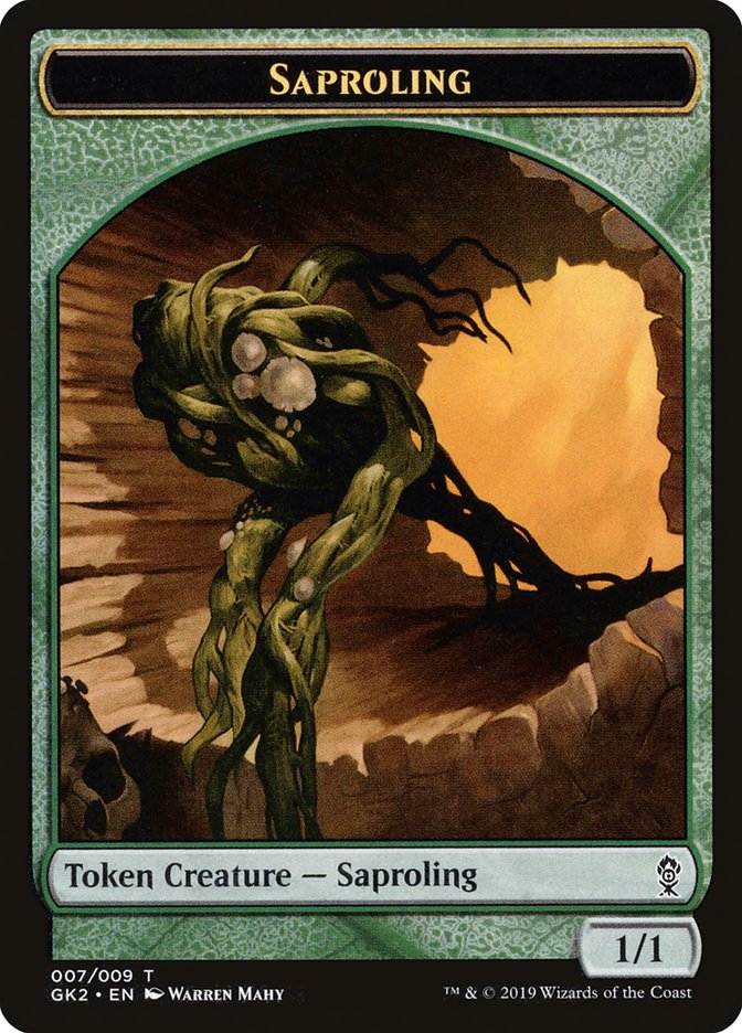 Saproling // Wurm Double-Sided Token [Ravnica Allegiance Guild Kit Tokens] | Yard's Games Ltd