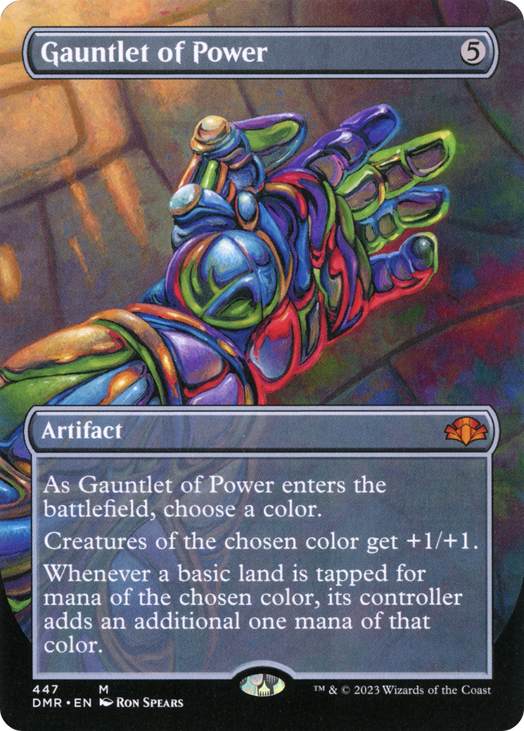 Gauntlet of Power (Borderless Alternate Art) [Dominaria Remastered] | Yard's Games Ltd