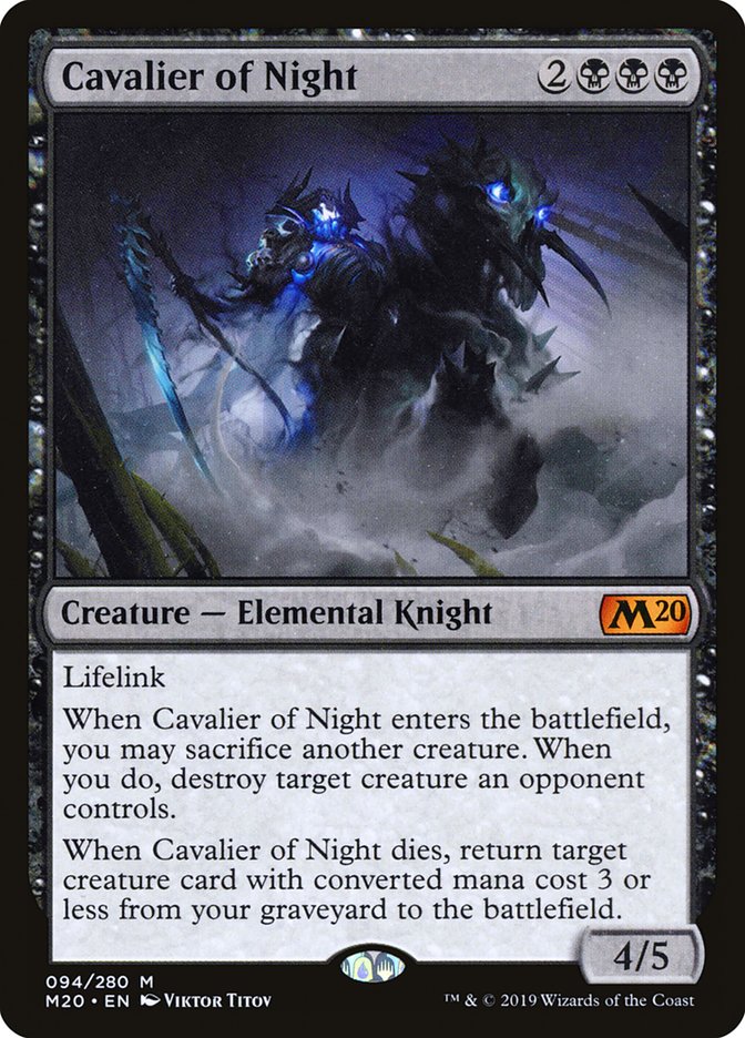 Cavalier of Night [Core Set 2020] | Yard's Games Ltd