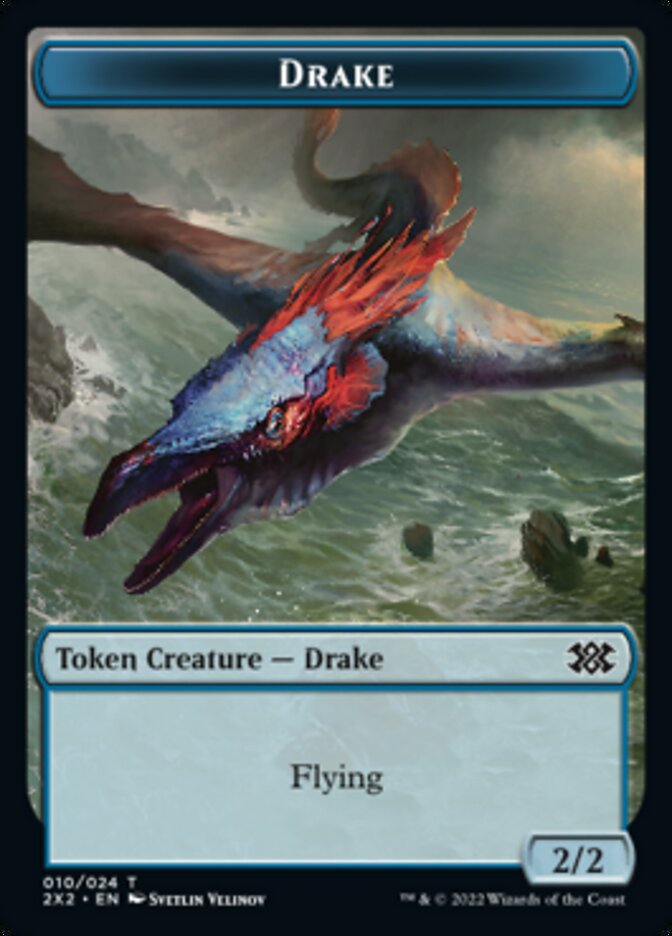 Drake // Aven Initiate Double-Sided Token [Double Masters 2022 Tokens] | Yard's Games Ltd