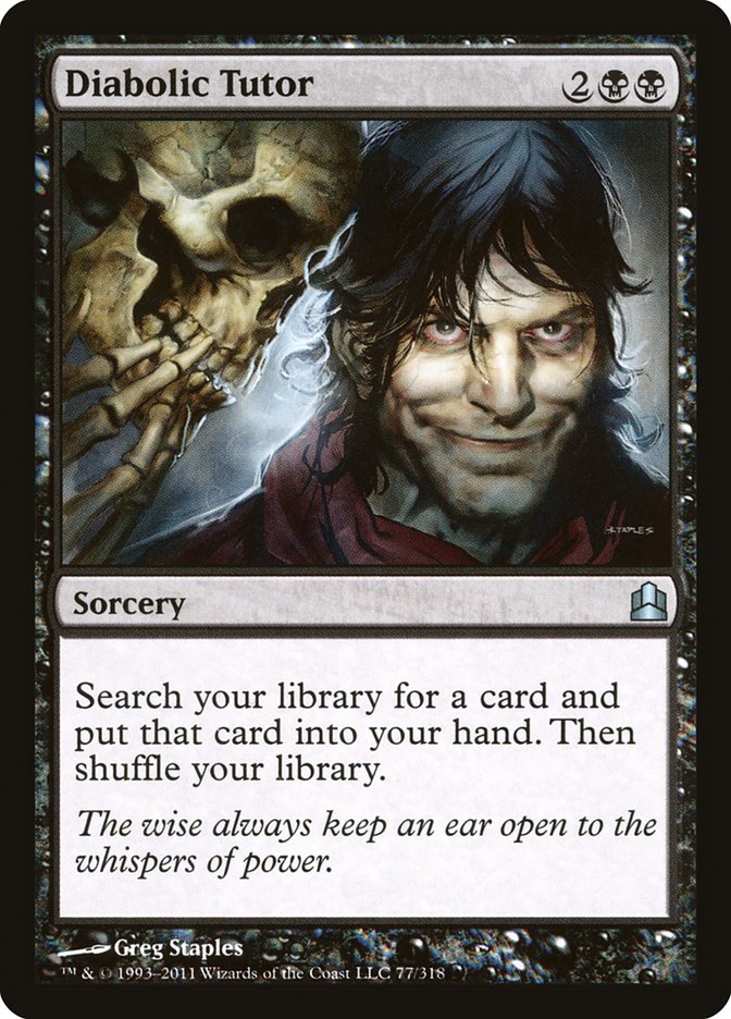 Diabolic Tutor [Commander 2011] | Yard's Games Ltd