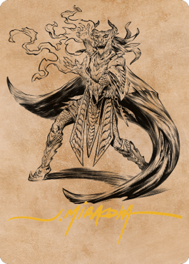 Livaan, Cultist of Tiamat Art Card (Gold-Stamped Signature) [Commander Legends: Battle for Baldur's Gate Art Series] | Yard's Games Ltd