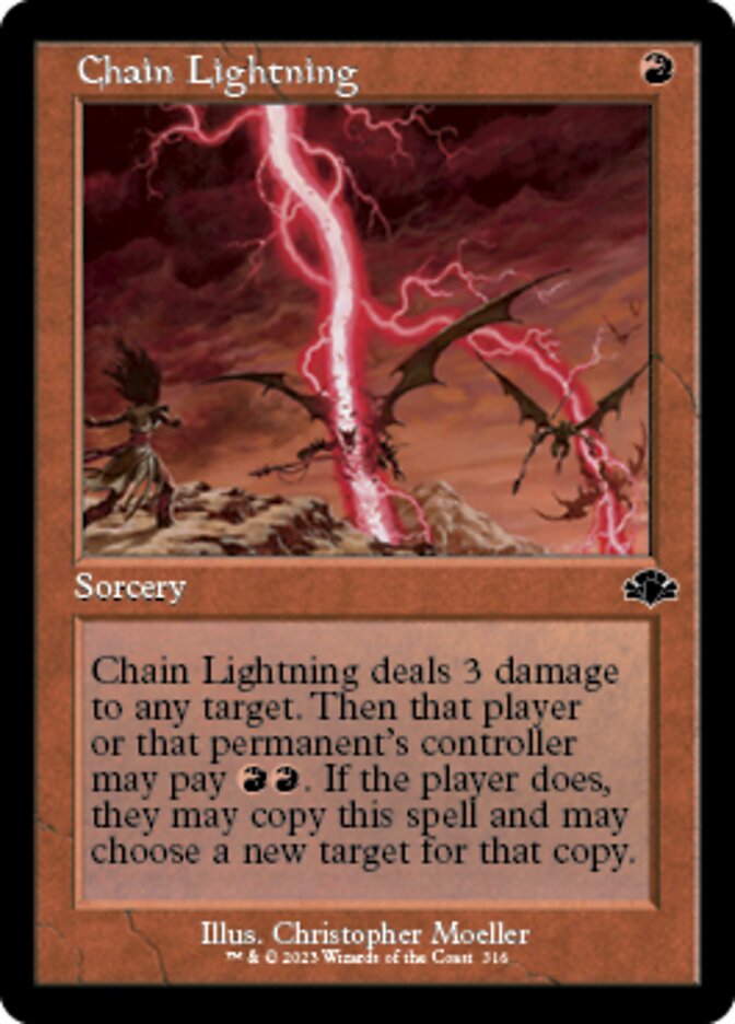 Chain Lightning (Retro) [Dominaria Remastered] | Yard's Games Ltd