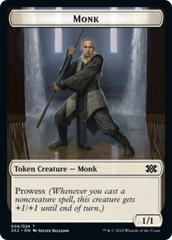 Saproling // Monk Double-Sided Token [Double Masters 2022 Tokens] | Yard's Games Ltd