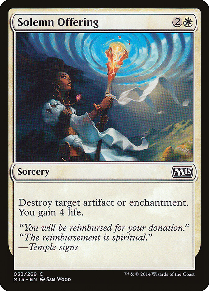 Solemn Offering [Magic 2015] | Yard's Games Ltd