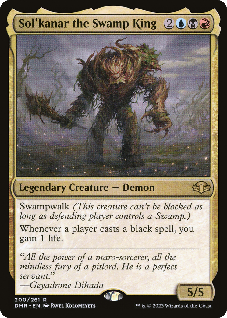 Sol'kanar the Swamp King [Dominaria Remastered] | Yard's Games Ltd