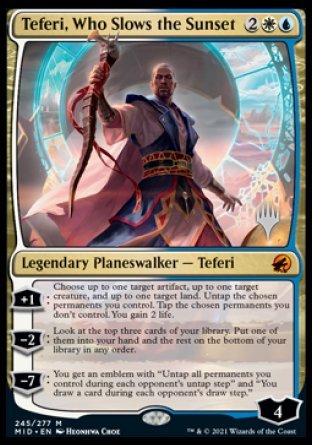 Teferi, Who Slows the Sunset (Promo Pack) [Innistrad: Midnight Hunt Promos] | Yard's Games Ltd