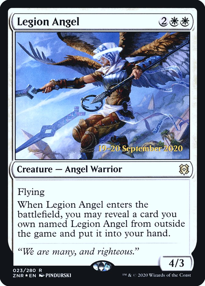 Legion Angel [Zendikar Rising Prerelease Promos] | Yard's Games Ltd